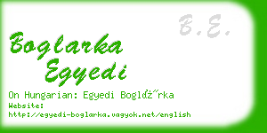 boglarka egyedi business card